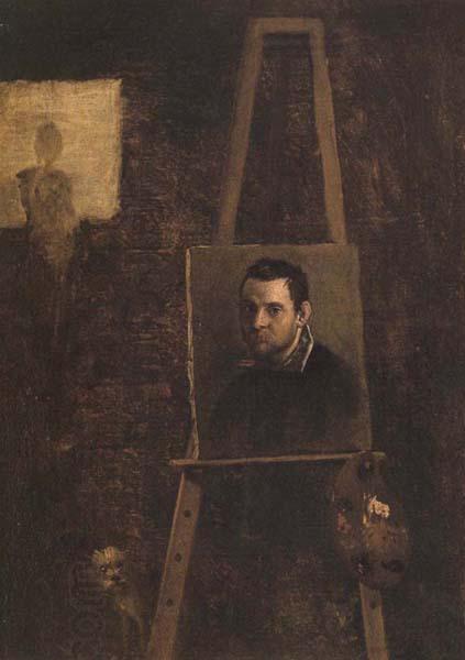 Annibale Carracci Self-Portrait on an Easel in a Workshop China oil painting art